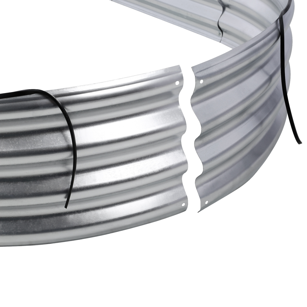 6 x 3 x 1 ft 2 PCS Oval Galvanized Planter Raised Garden Boxes