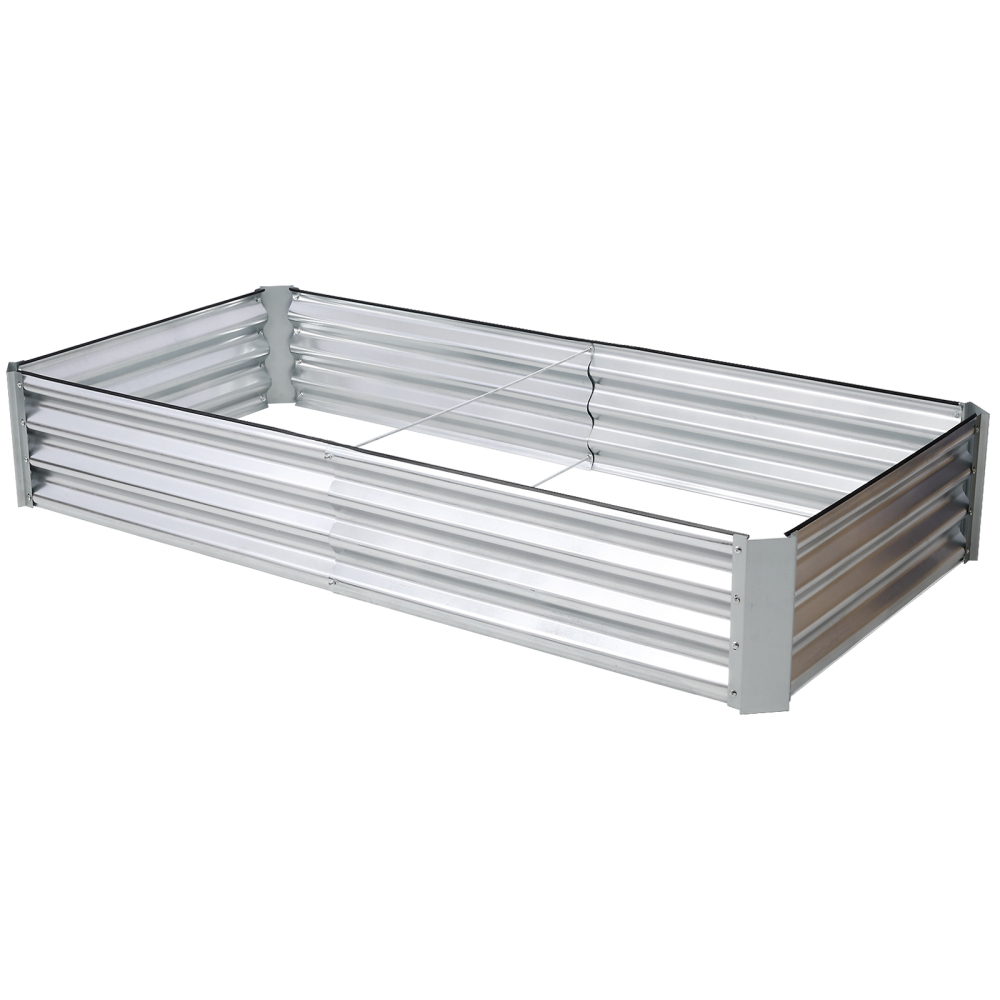 6 x 3 x1 ft Galvanized Planter Raised Garden Boxes