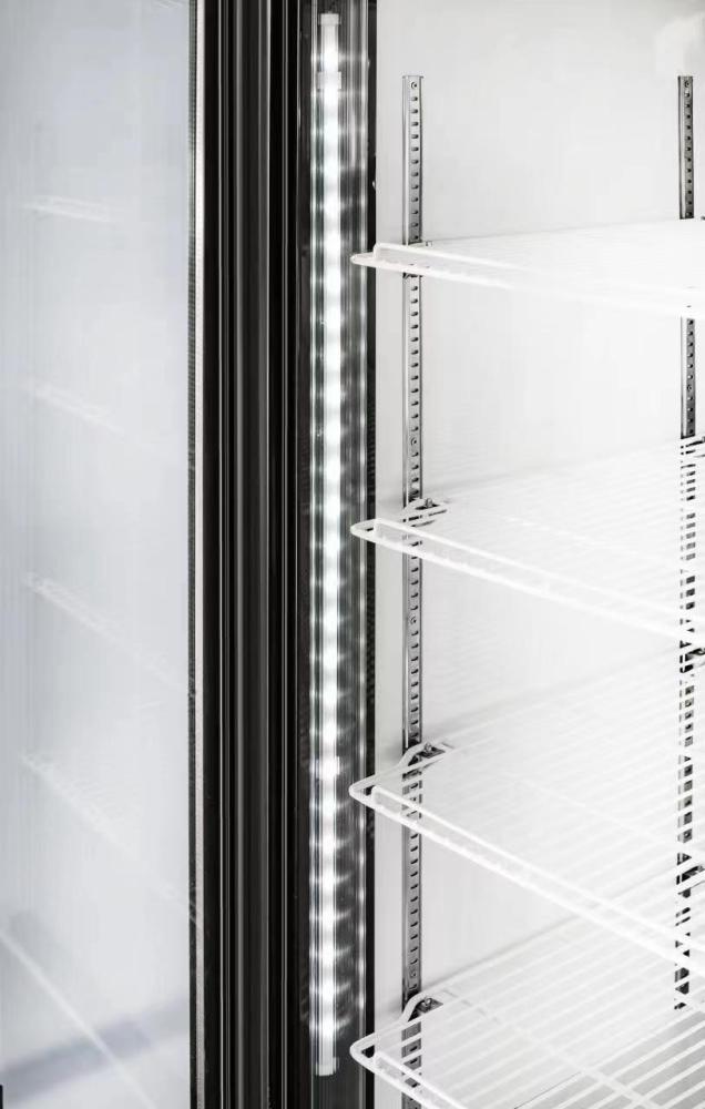 31-cu ft Commercial Refrigerator 2 Glass-Door (Black)