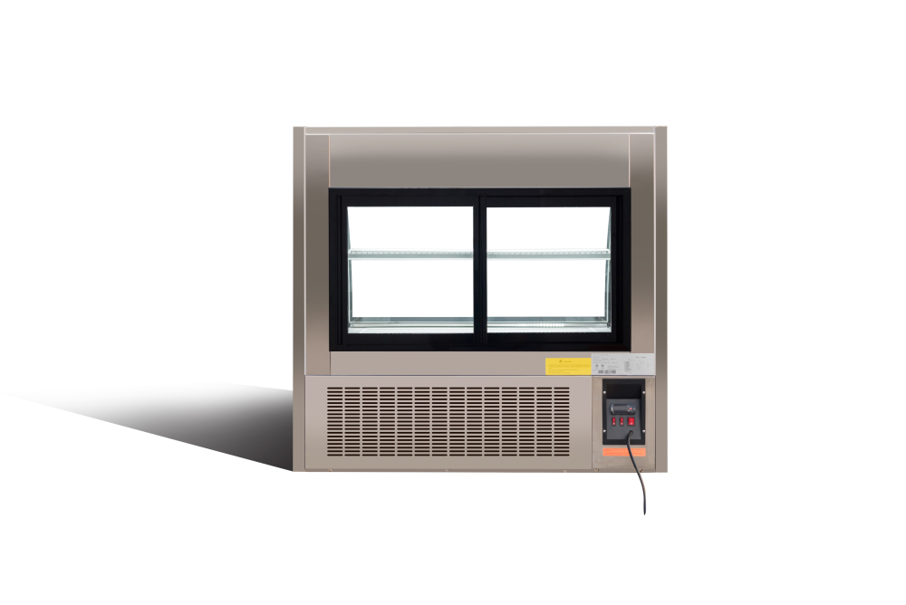 18-cu ft Commercial Refrigerator 2 Glass-Door (Silver)