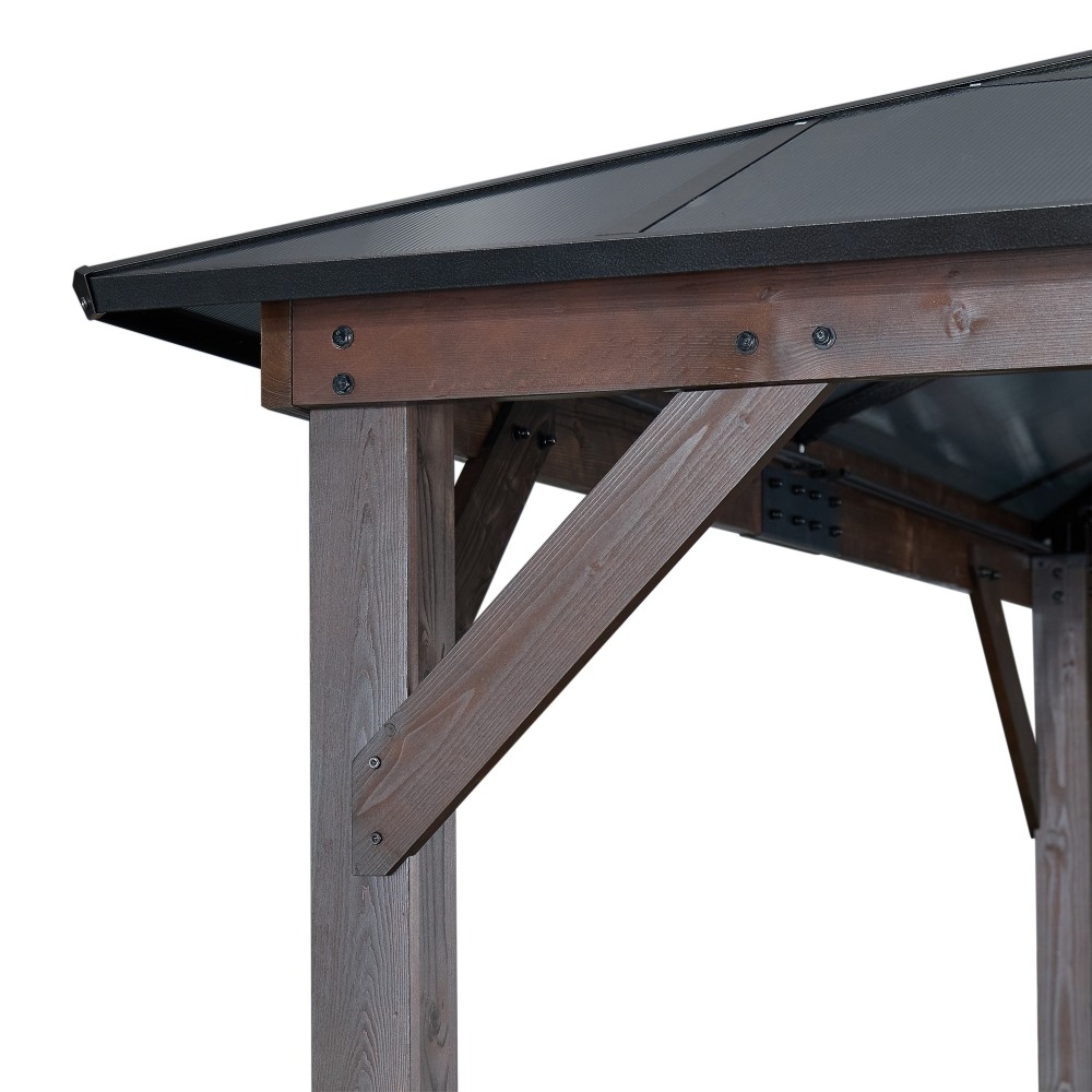12-ft x 16-ft Black Aluminum Rectangle Screen Gazebo with Curtains and Netting