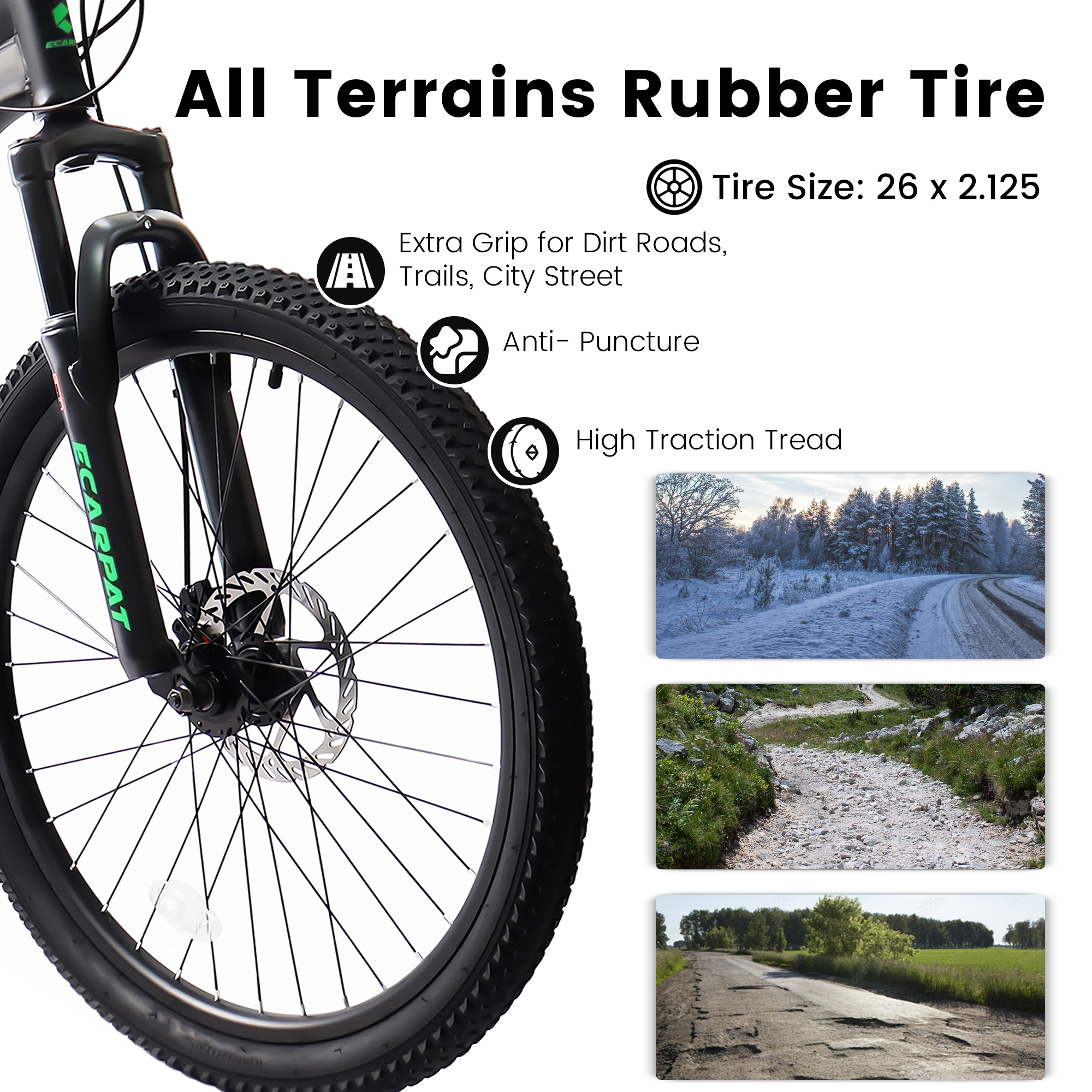 26-inch 21-Speed Mountain Bike for Adult (Gray)