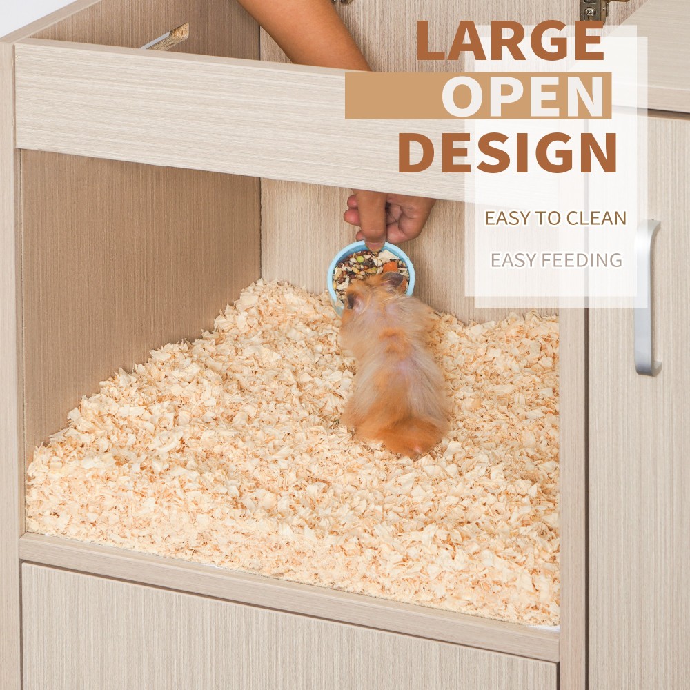 Wood Guinea Pig Cages with with Storage Cabinet and Acrylic Windows