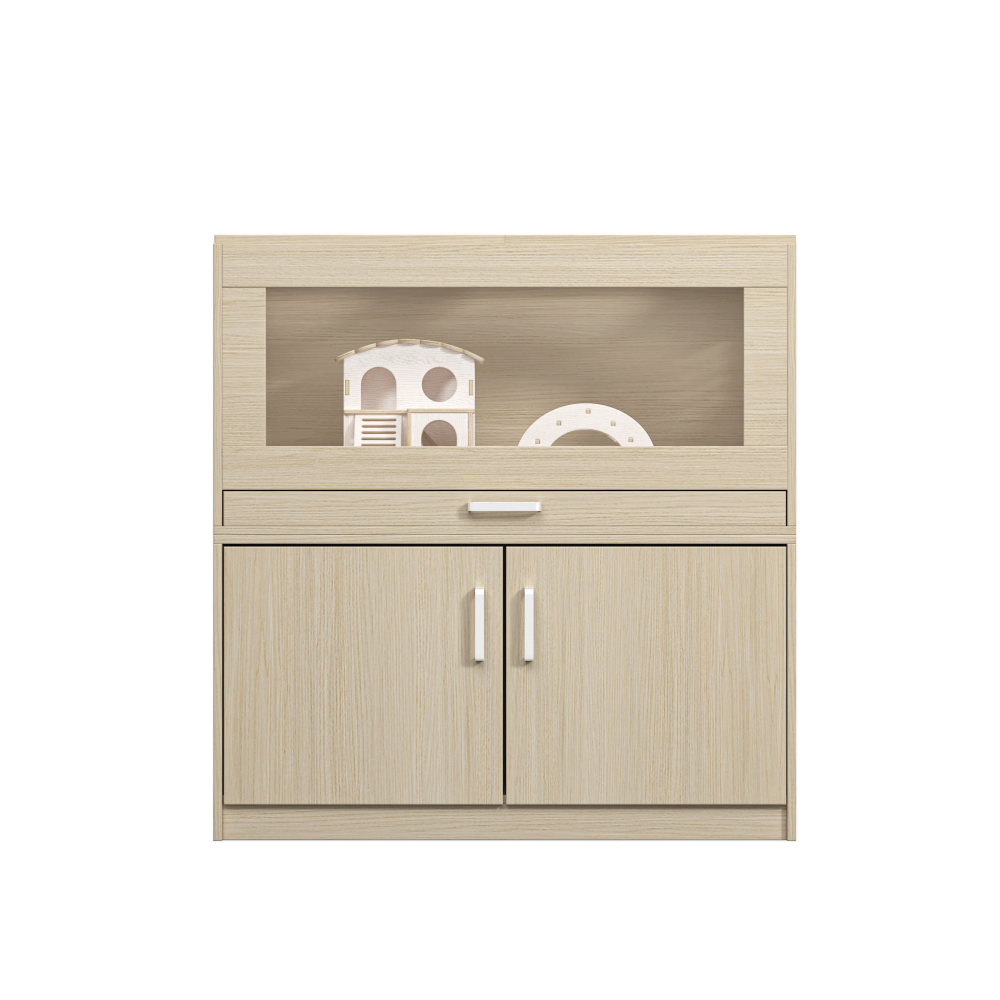 Wood Hamster Cage Cages with Independent Storage Cabinet