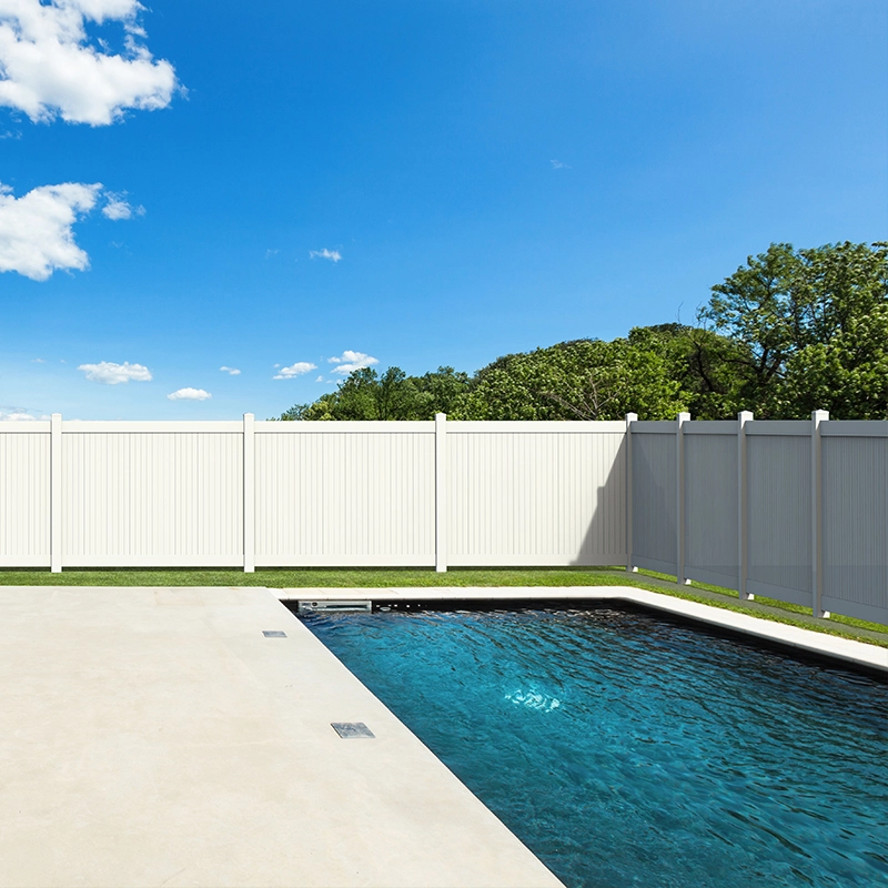6ft.H x 6ft.W White Privacy Fence Panels 2 pcs