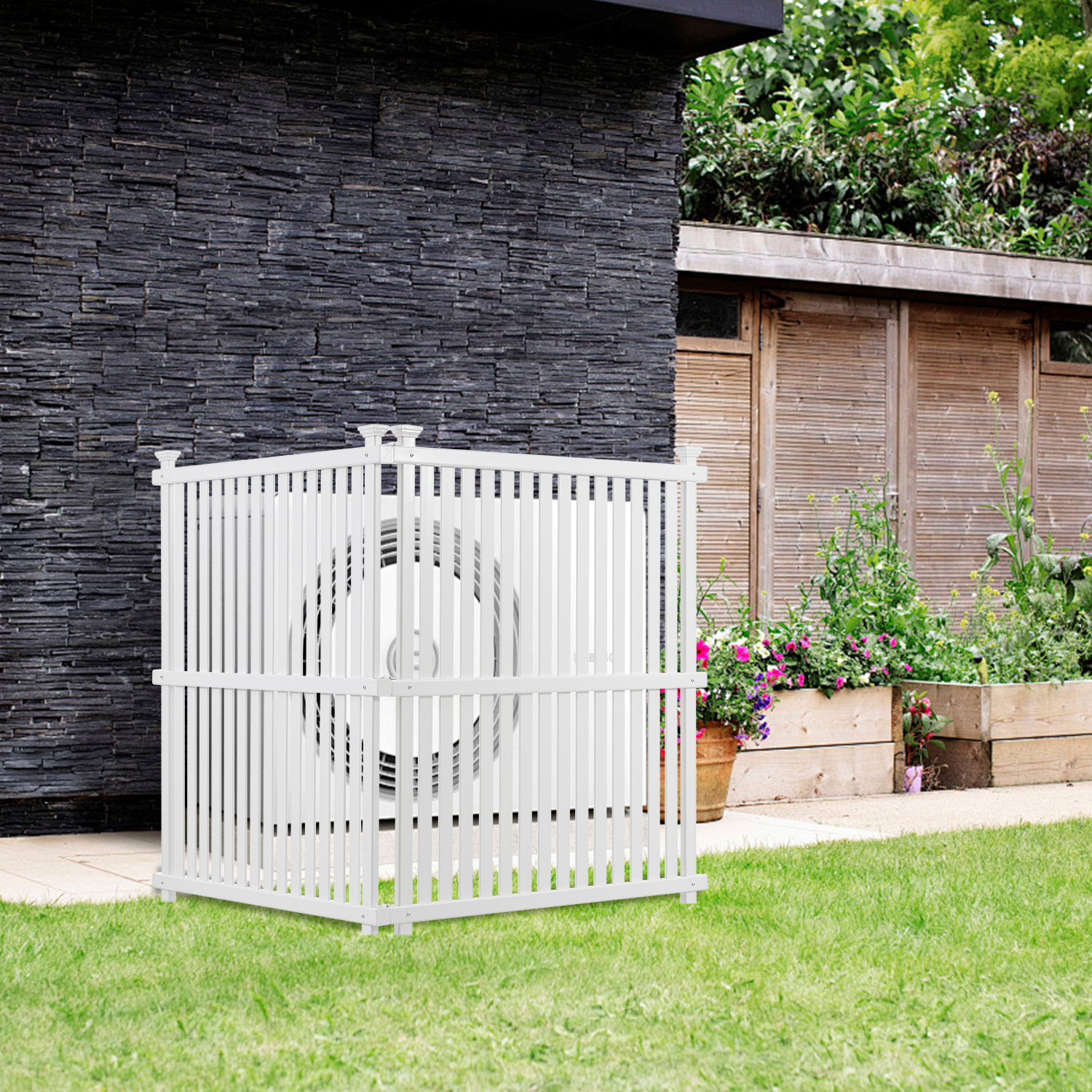 Vinyl White Privacy Screen Panels
