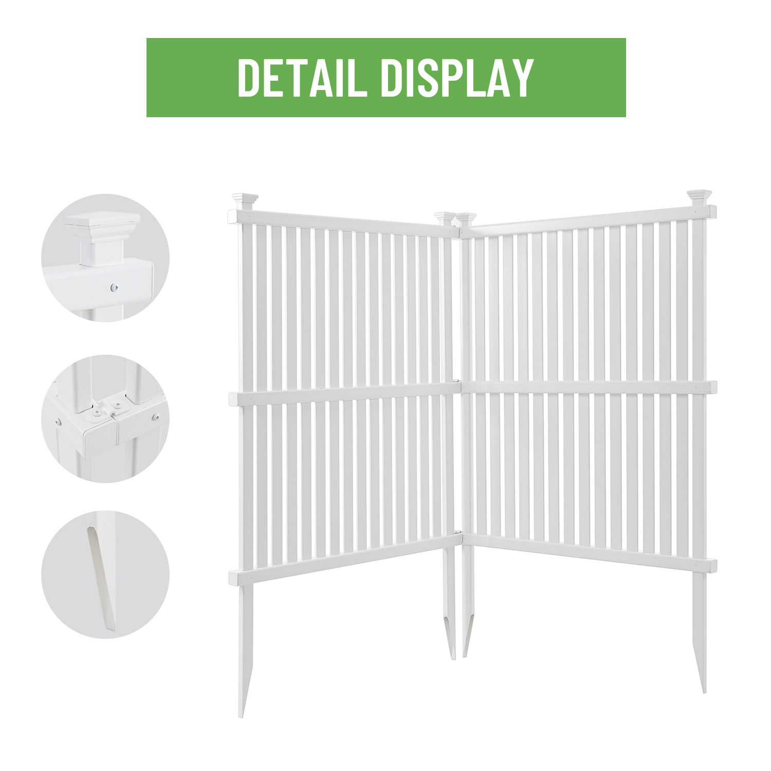 Vinyl White Privacy Screen Panels