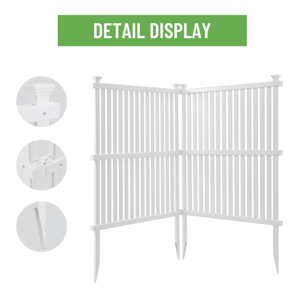 Vinyl White Privacy Screen Panels