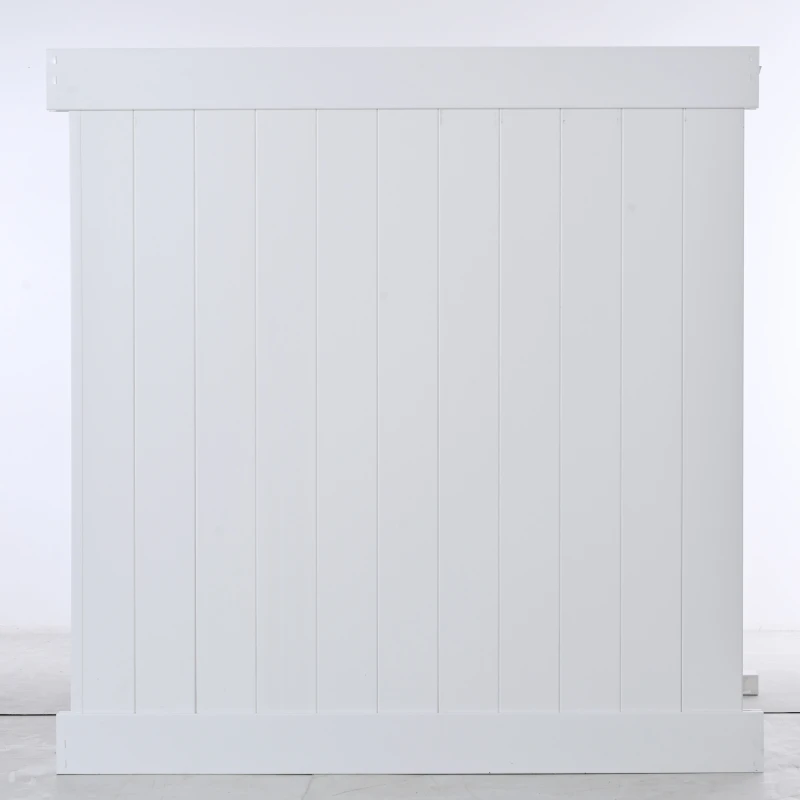 6ft.H x 6ft.W White Privacy Fence Panels 2 pcs