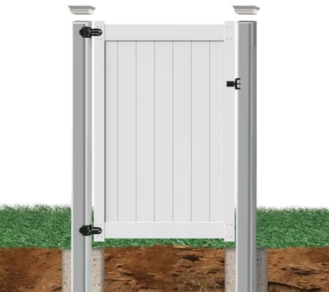 4ft Vinyl White Privacy Fence Gate