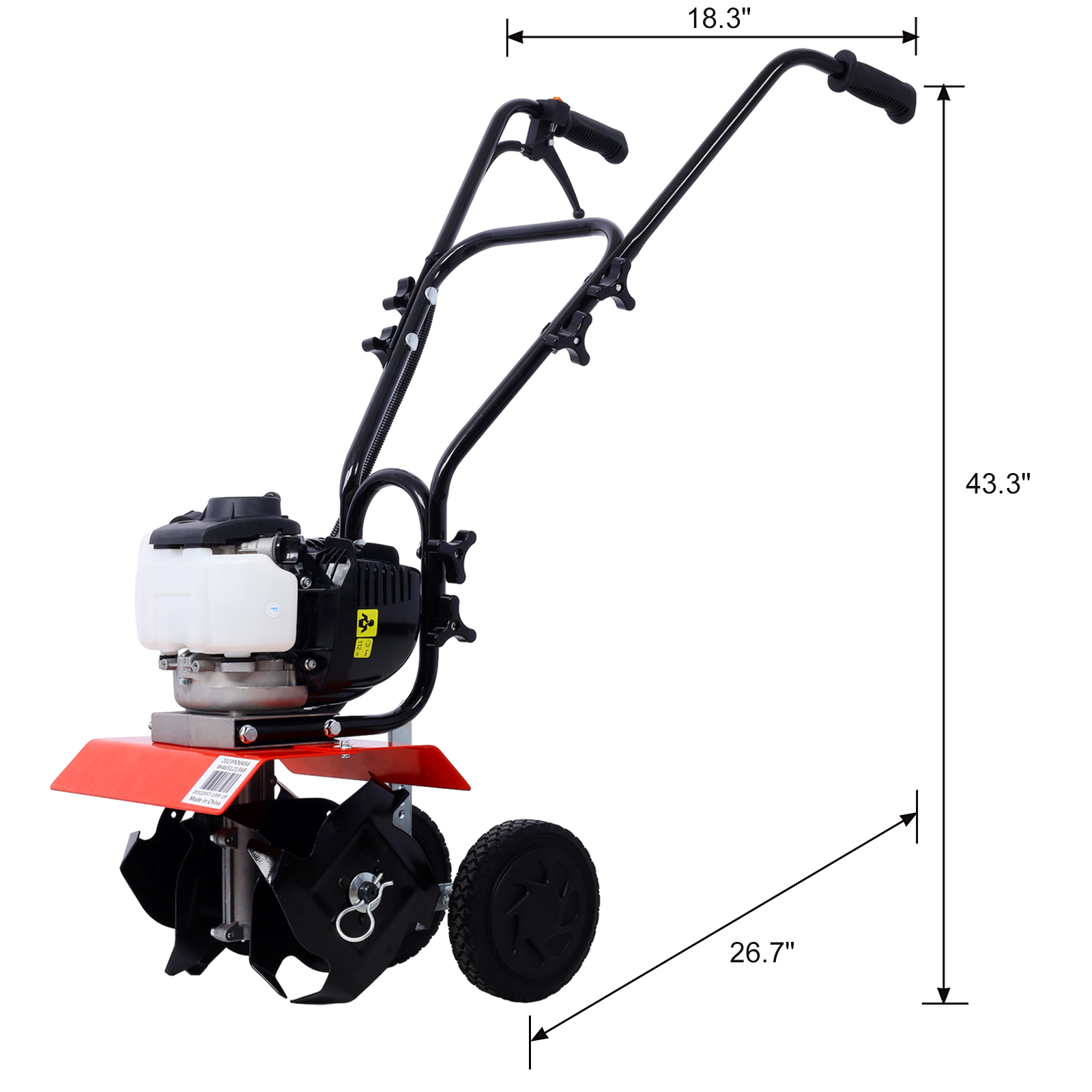37.7CC 4-Stroke Viper Engine Mini Tiller Cultivator