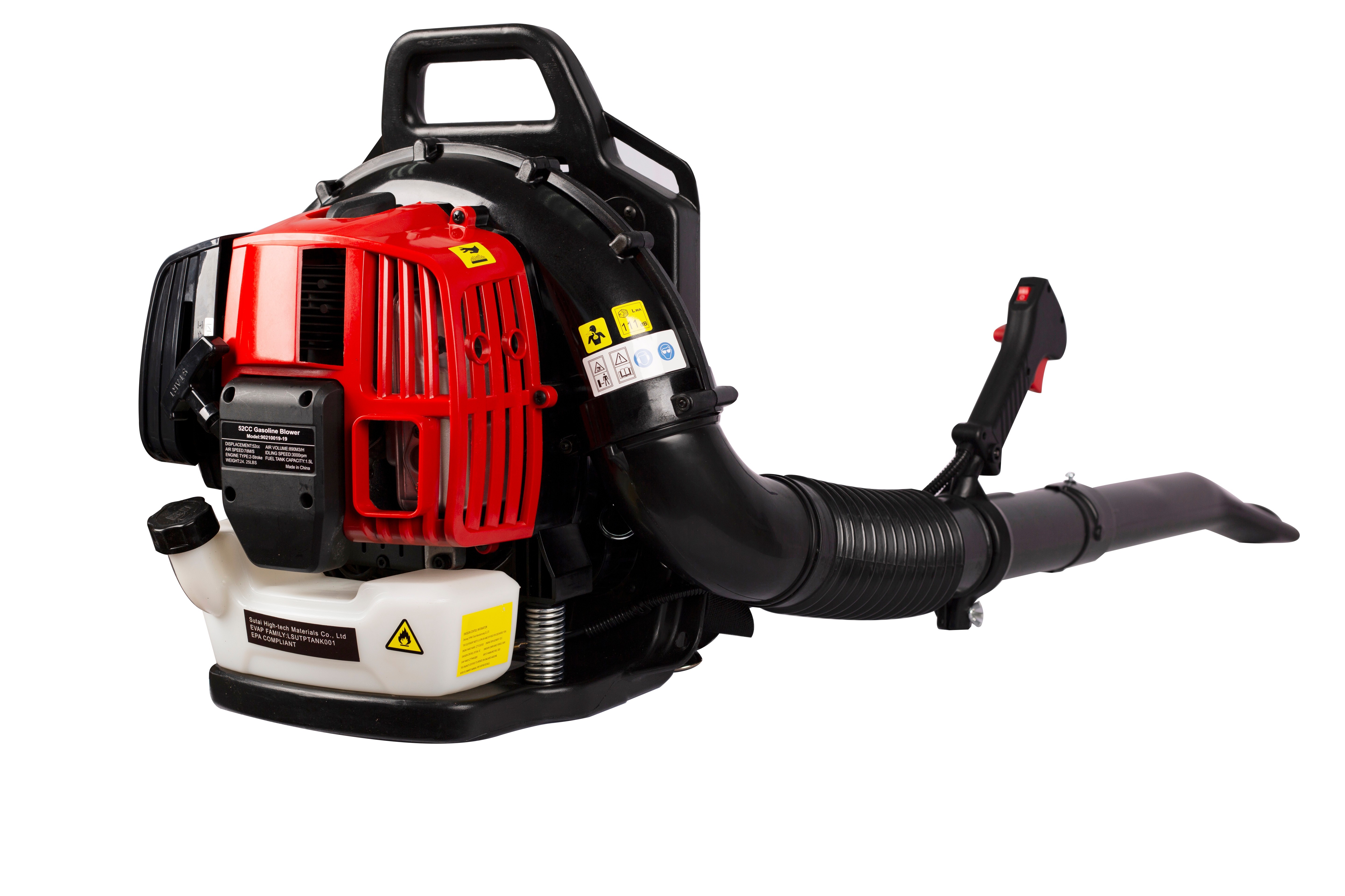 52CC 2-Cycle Gas Backpack Leaf Blower with extention tube (Red)