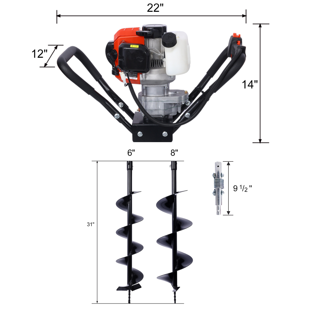 43CC Gas Powered Post Hole Digger