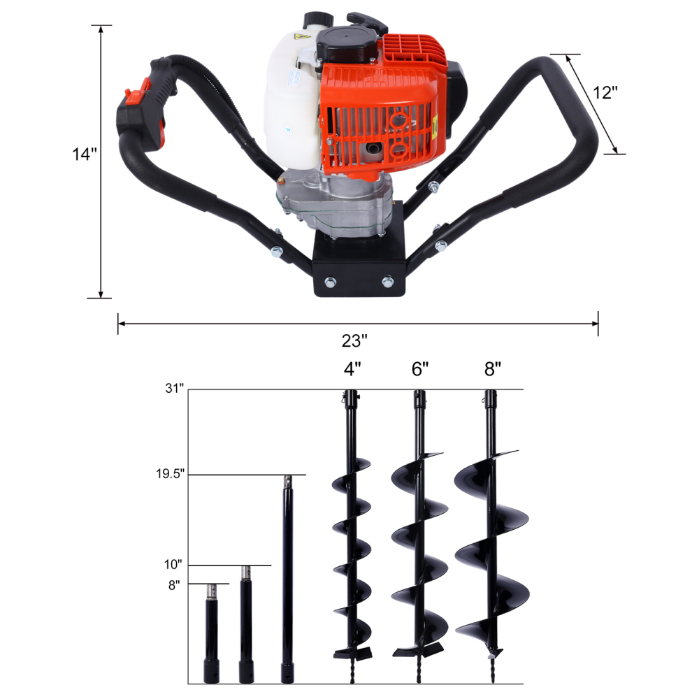 52CC 2 Stroke Gas Post Hole Digger