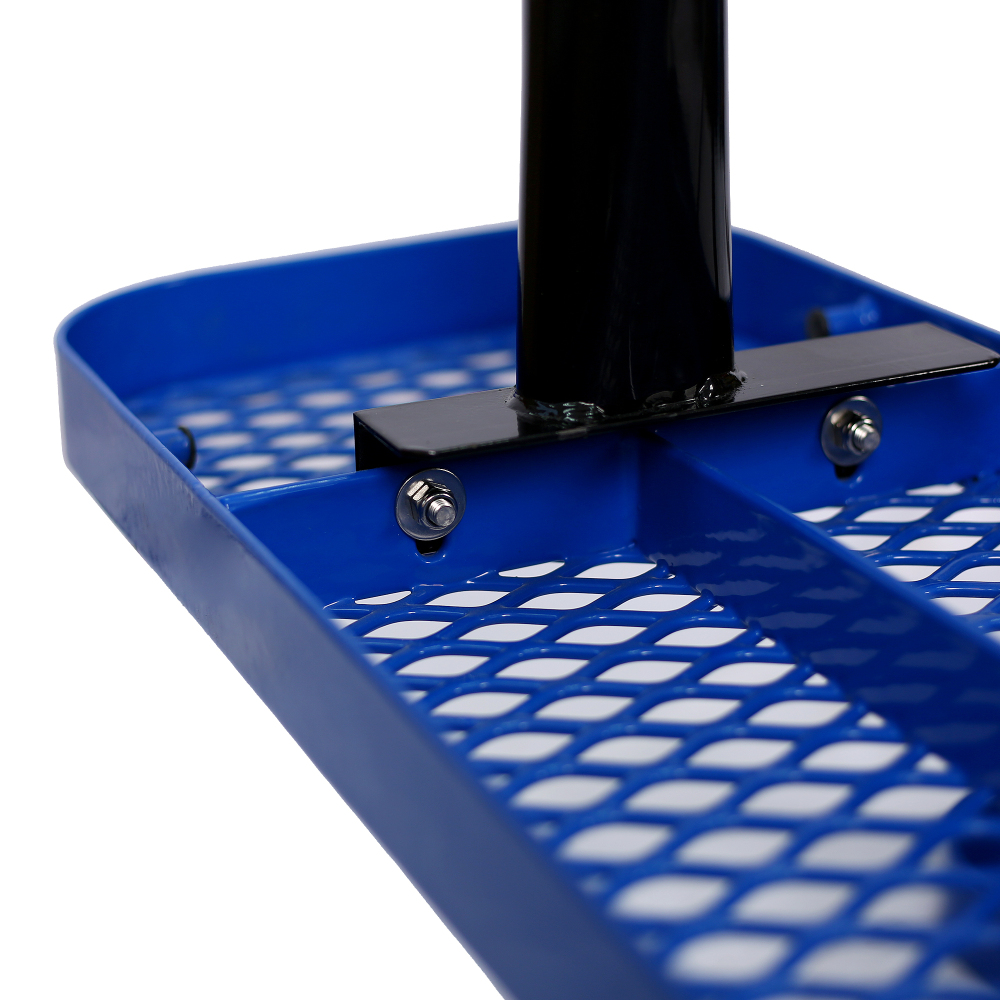 6 ft. Rectangular Outdoor Steel Picnic Table Blue