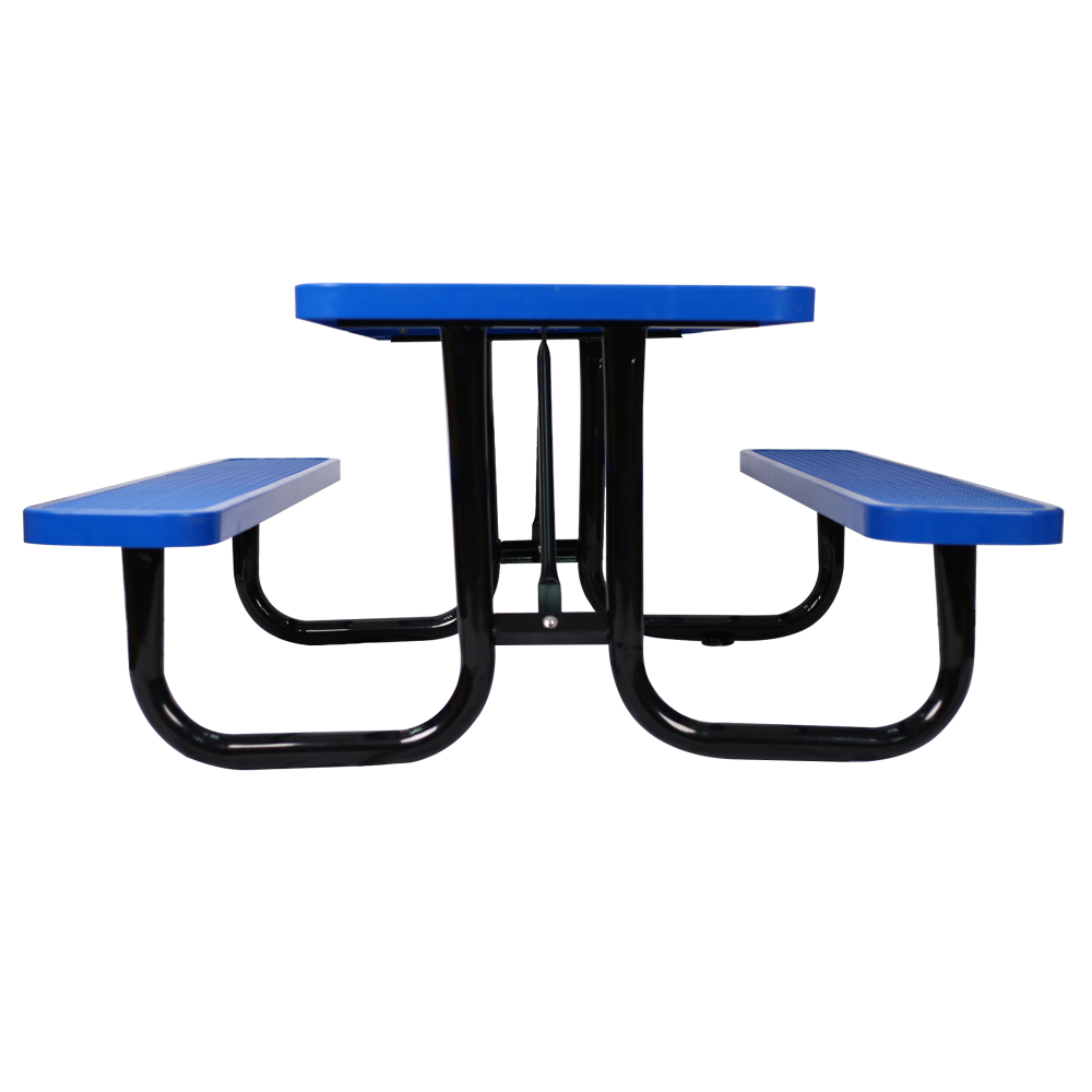6 ft. Rectangular Outdoor Steel Picnic Table Blue