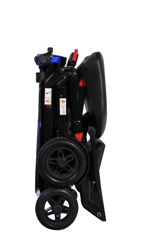 Electric Folding Mobility Scooter Blue Aliminium Alloy