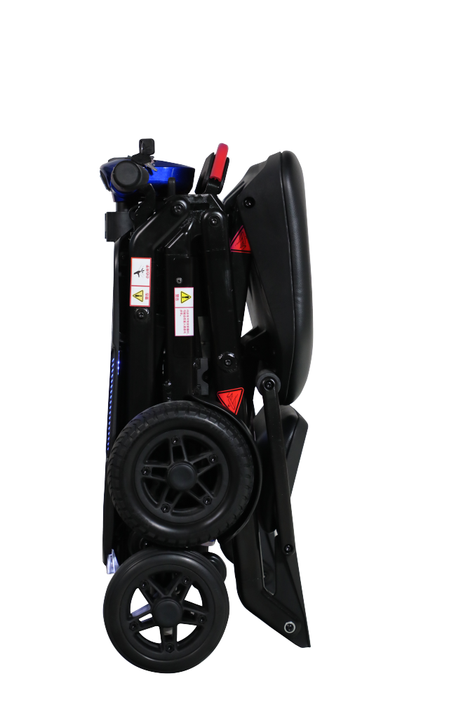 Electric Folding Mobility Scooter Blue Aliminium Alloy