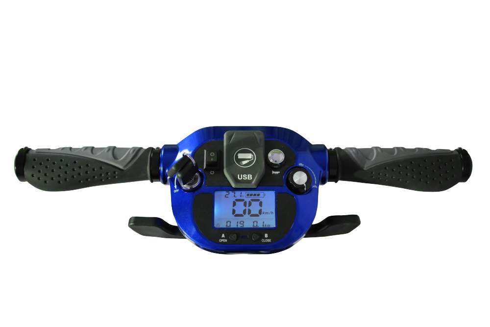 Electric Folding Mobility Scooter Blue Aliminium Alloy