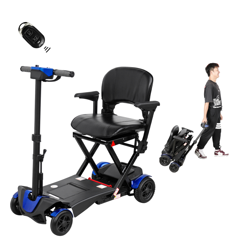 Electric Folding Mobility Scooter Blue