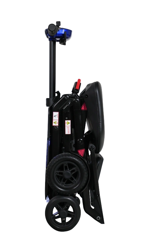 Electric Folding Mobility Scooter Blue Aliminium Alloy