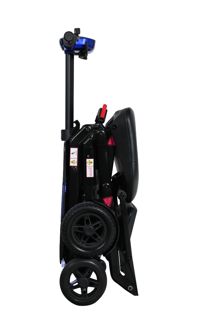 Electric Folding Mobility Scooter Blue Aliminium Alloy
