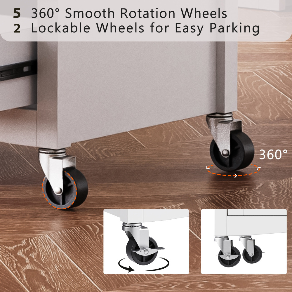 White 52'' Kitchen Island with Drop Leaf