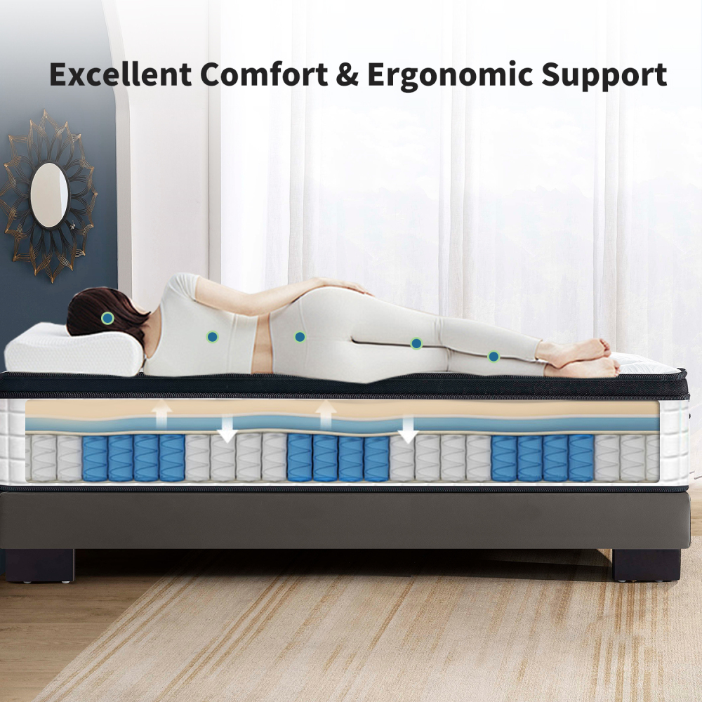 Twin Size 12 Inch Individual Pocket Spring Hybrid Mattress