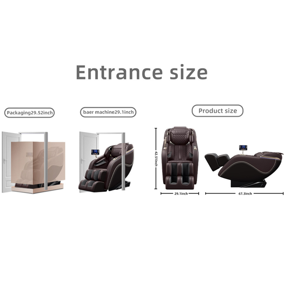 Full Body Massage Chair, Full Body Zero Gravity with 3D Massage ,Multiple massage modes Brown
