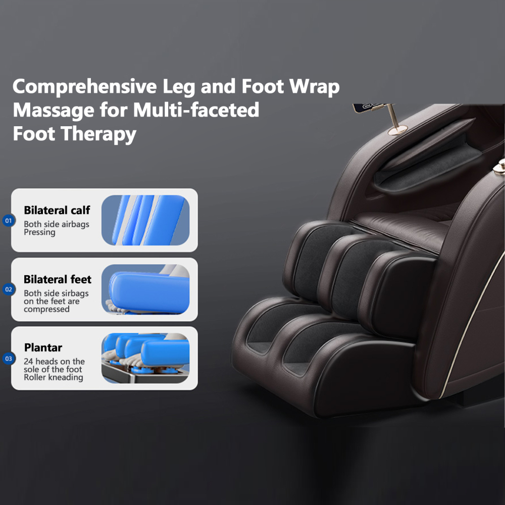 Full Body Massage Chair, Full Body Zero Gravity with 3D Massage ,Multiple massage modes Brown