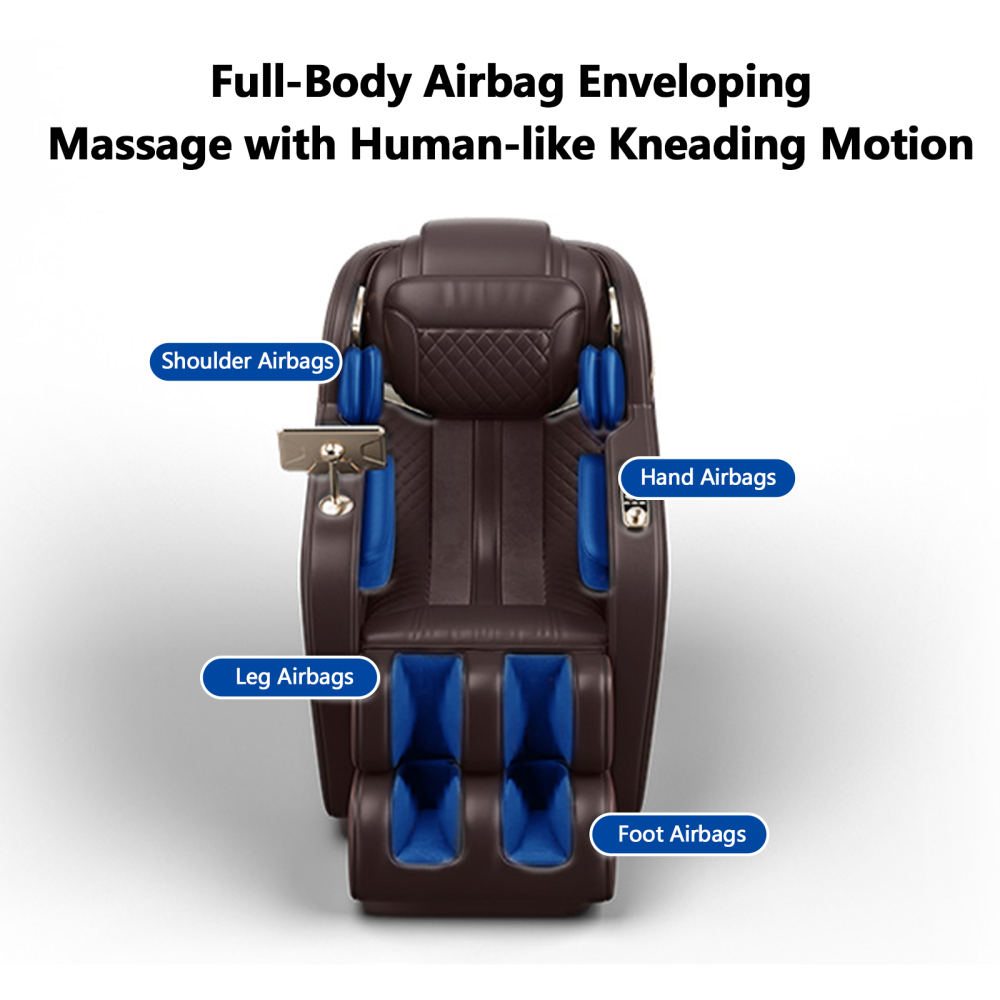 Full Body Massage Chair, Full Body Zero Gravity with 3D Massage ,Multiple massage modes Brown