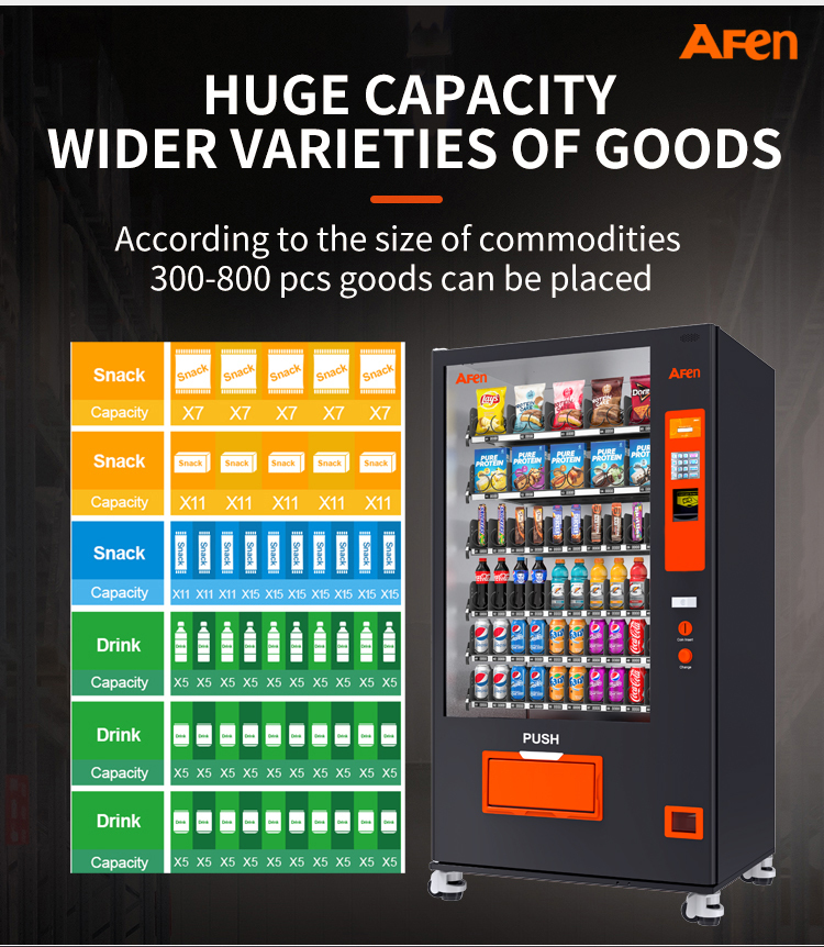 Snack & Drink Combo Commercial Vending Machine