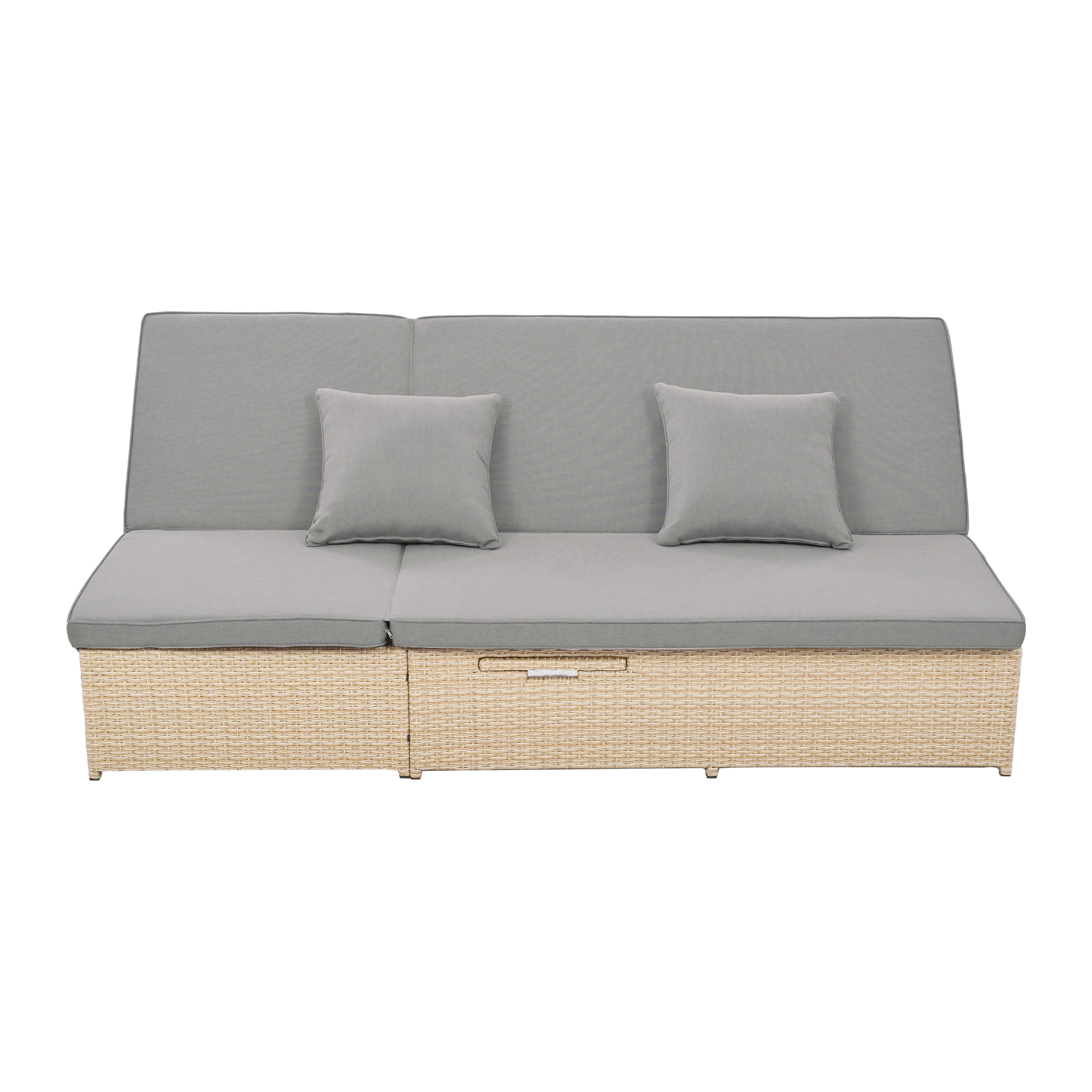 Outdoor Double Sunbed Brown