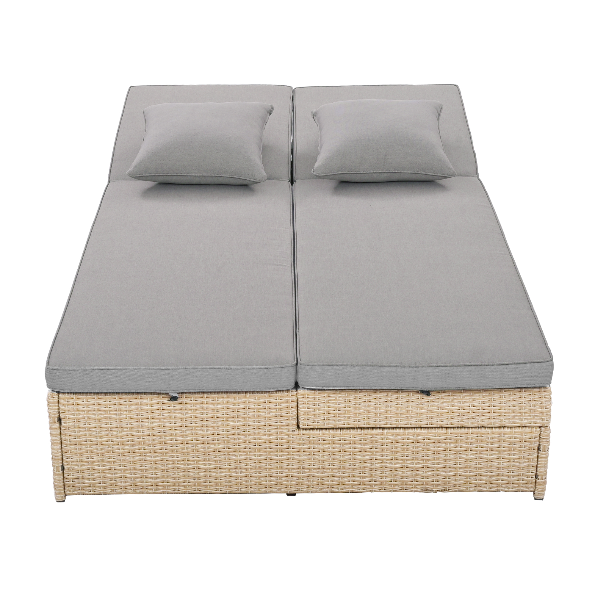 Outdoor Double Sunbed Brown