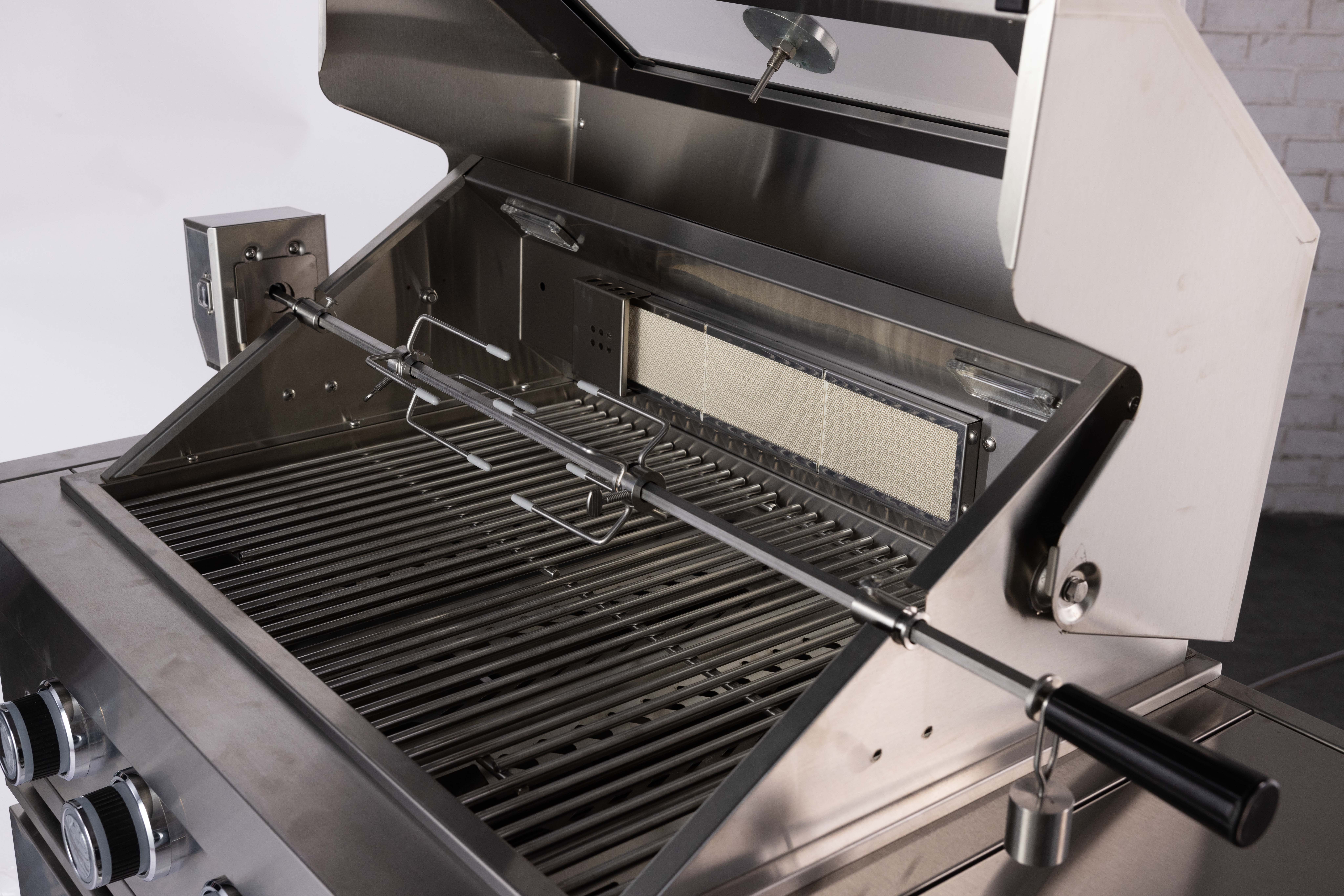 43 L x 23 W x 47 H-Inches Black Stainless Steel Outdoor Kitchen Gas grill with 6 Burners