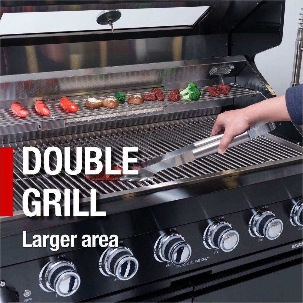 46-Inch 4-Burner 72000 BTU Deluxe Stainless Steel Gas Outdoor Kitchen Set