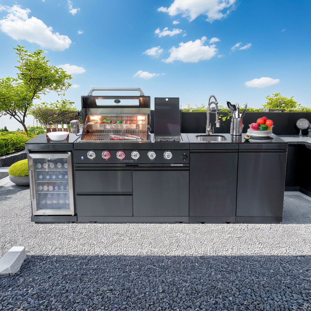 46-Inch 4-Burner 72000 BTU Deluxe Stainless Steel Gas Outdoor Kitchen Set