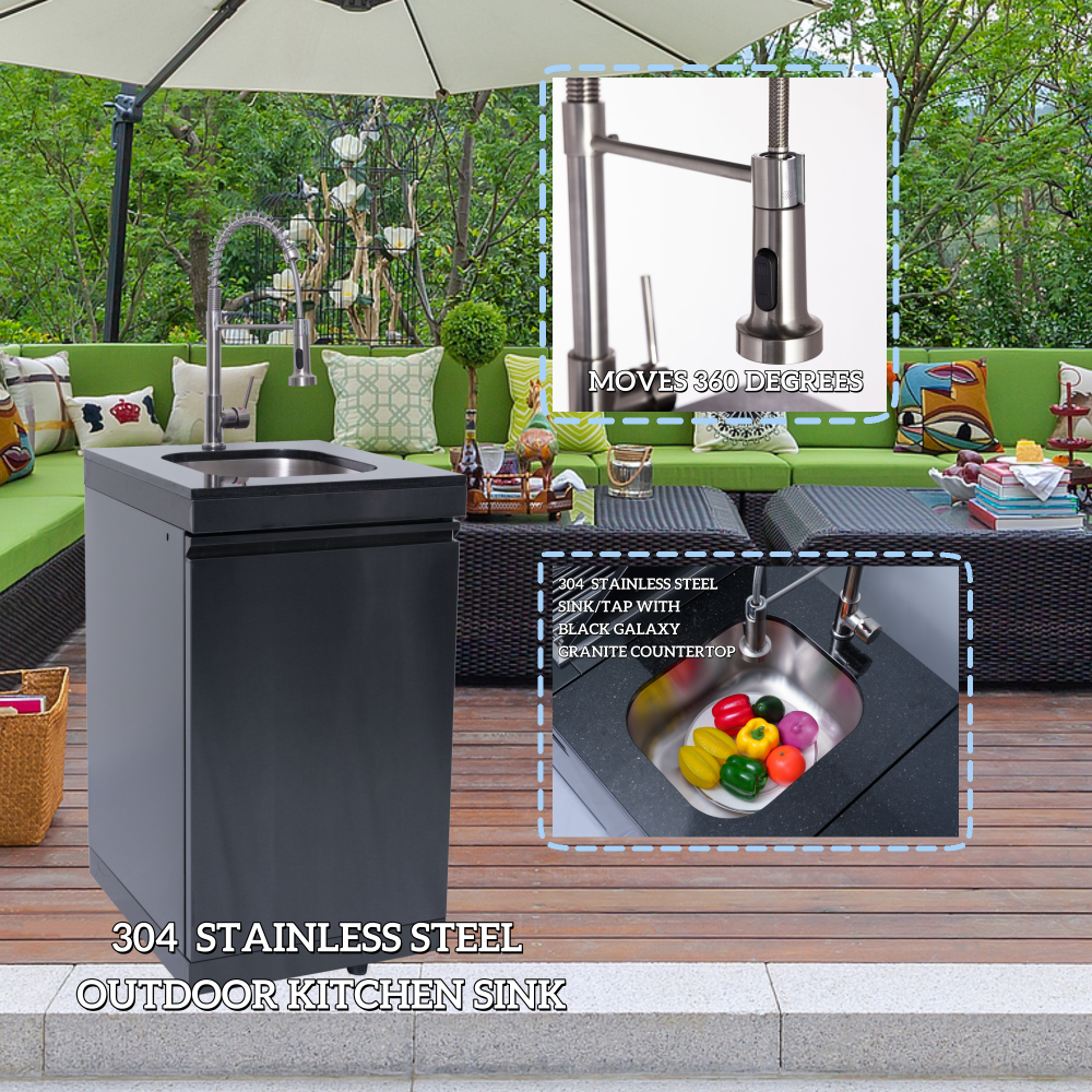46-Inch 4-Burner 72000 BTU Deluxe Stainless Steel Gas Outdoor Kitchen Set