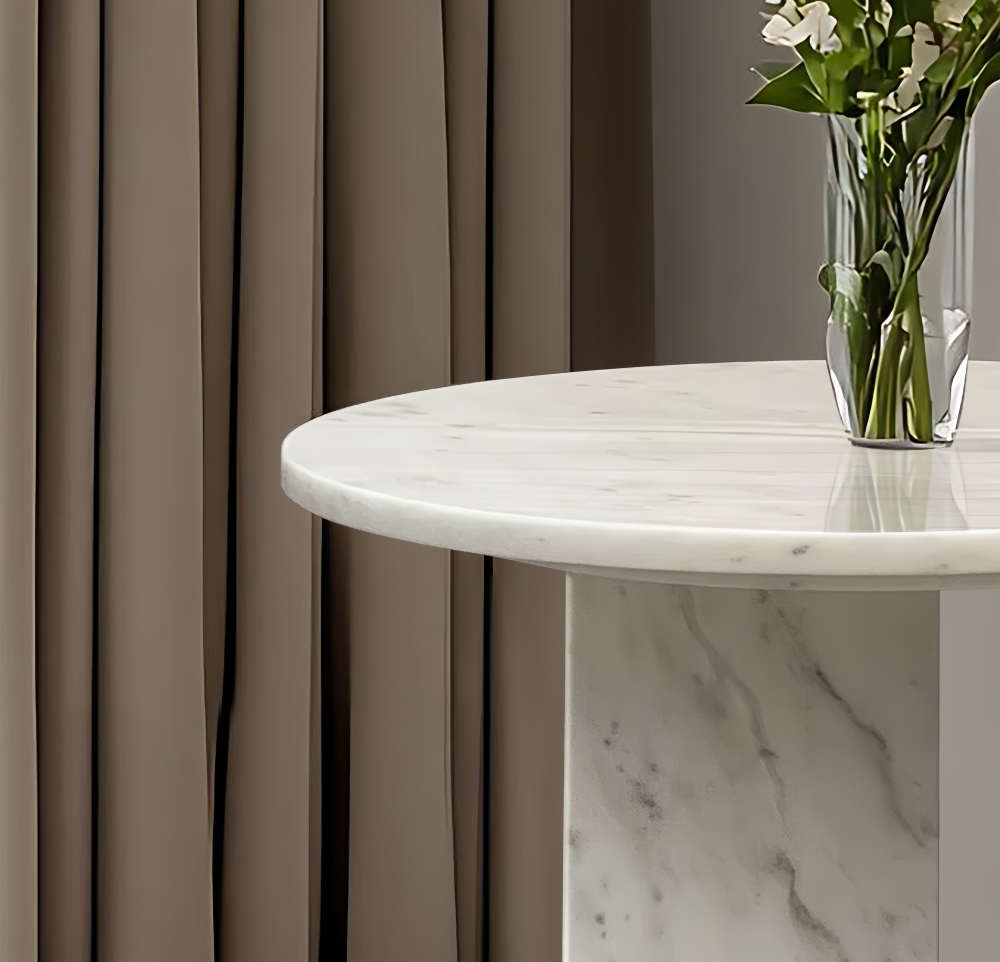 18-Inch White natural marble coffee table