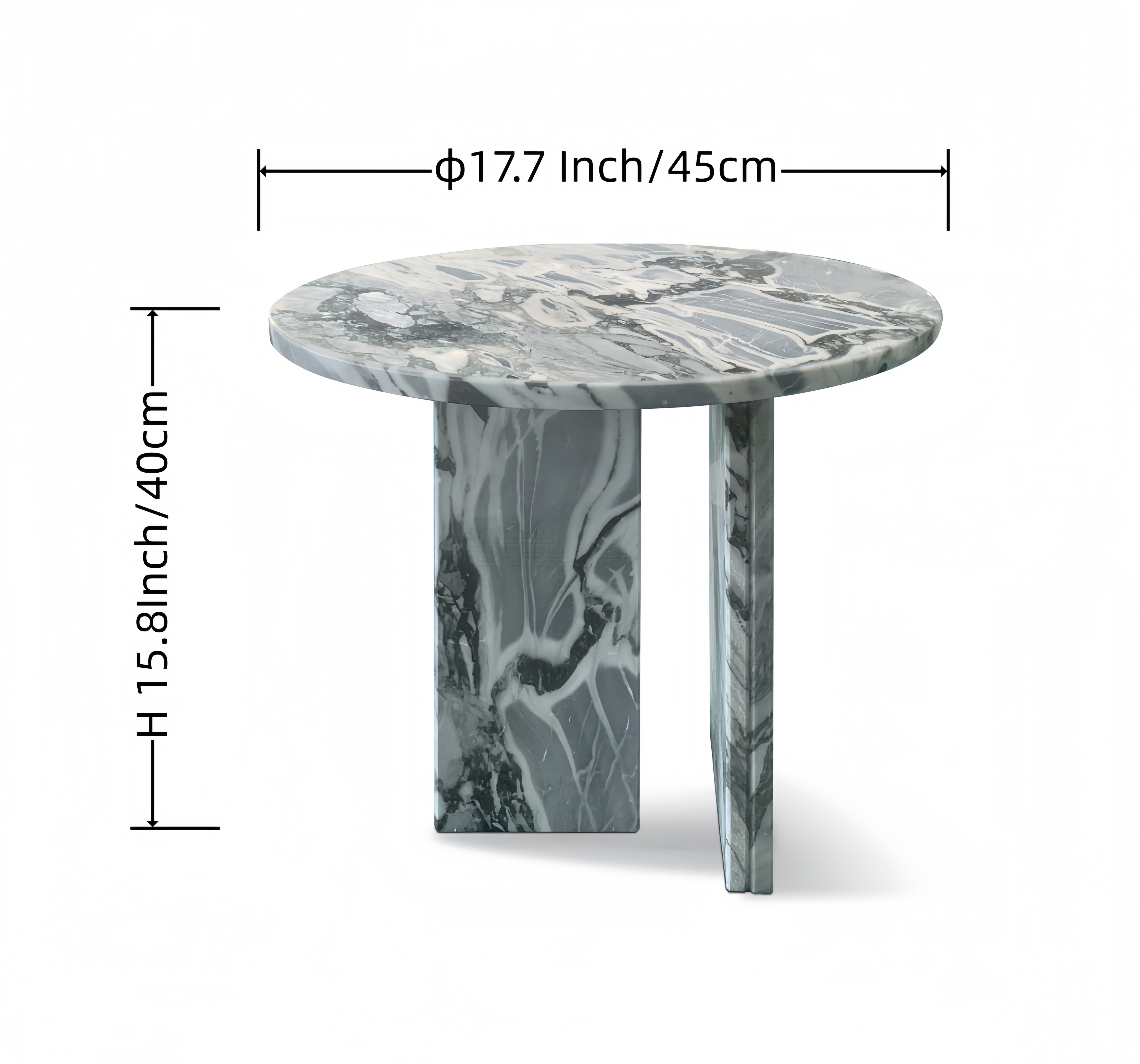 18-Inch Grey Blue natural marble coffee table