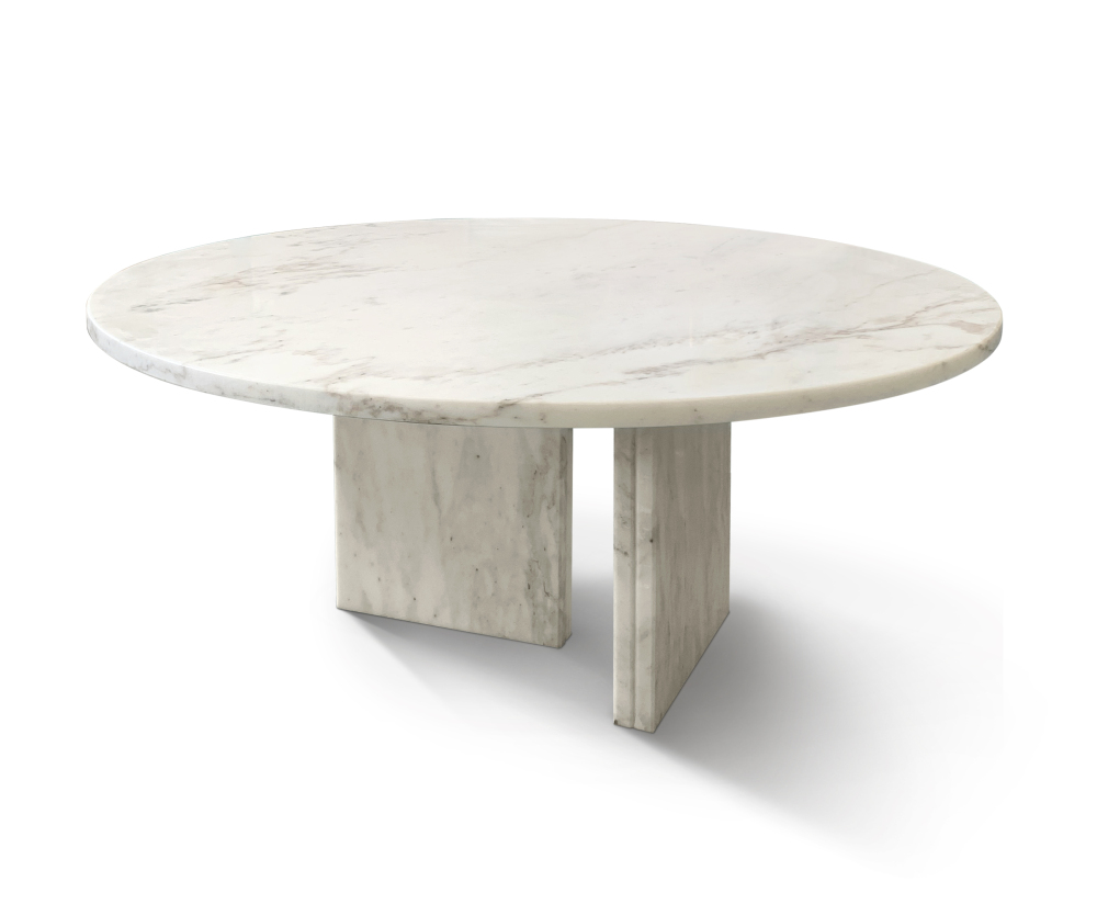 28-Inch White natural marble coffee table