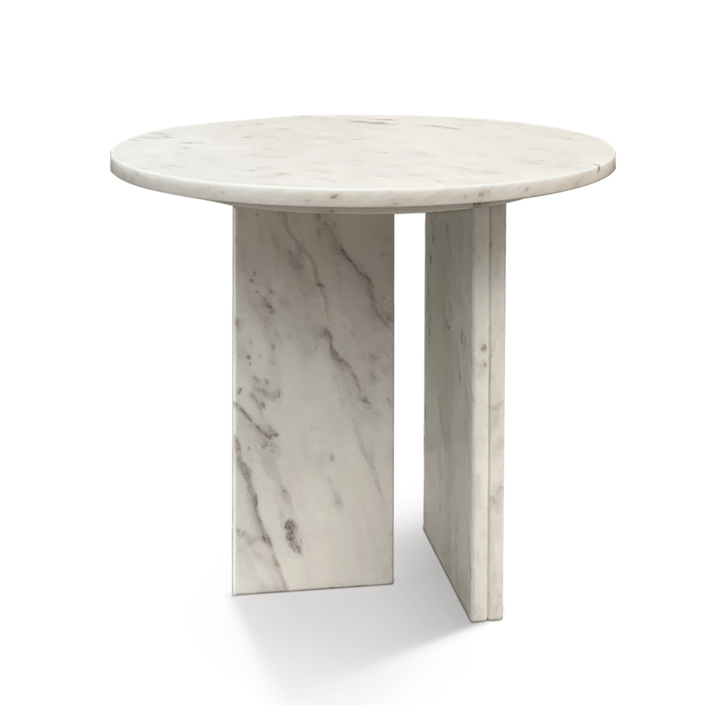18-Inch White natural marble coffee table
