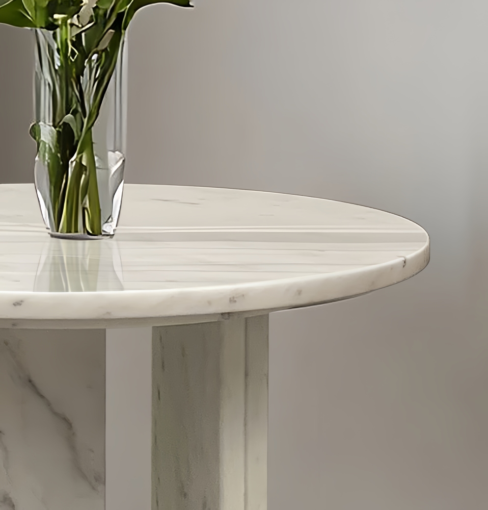 18-Inch White natural marble coffee table