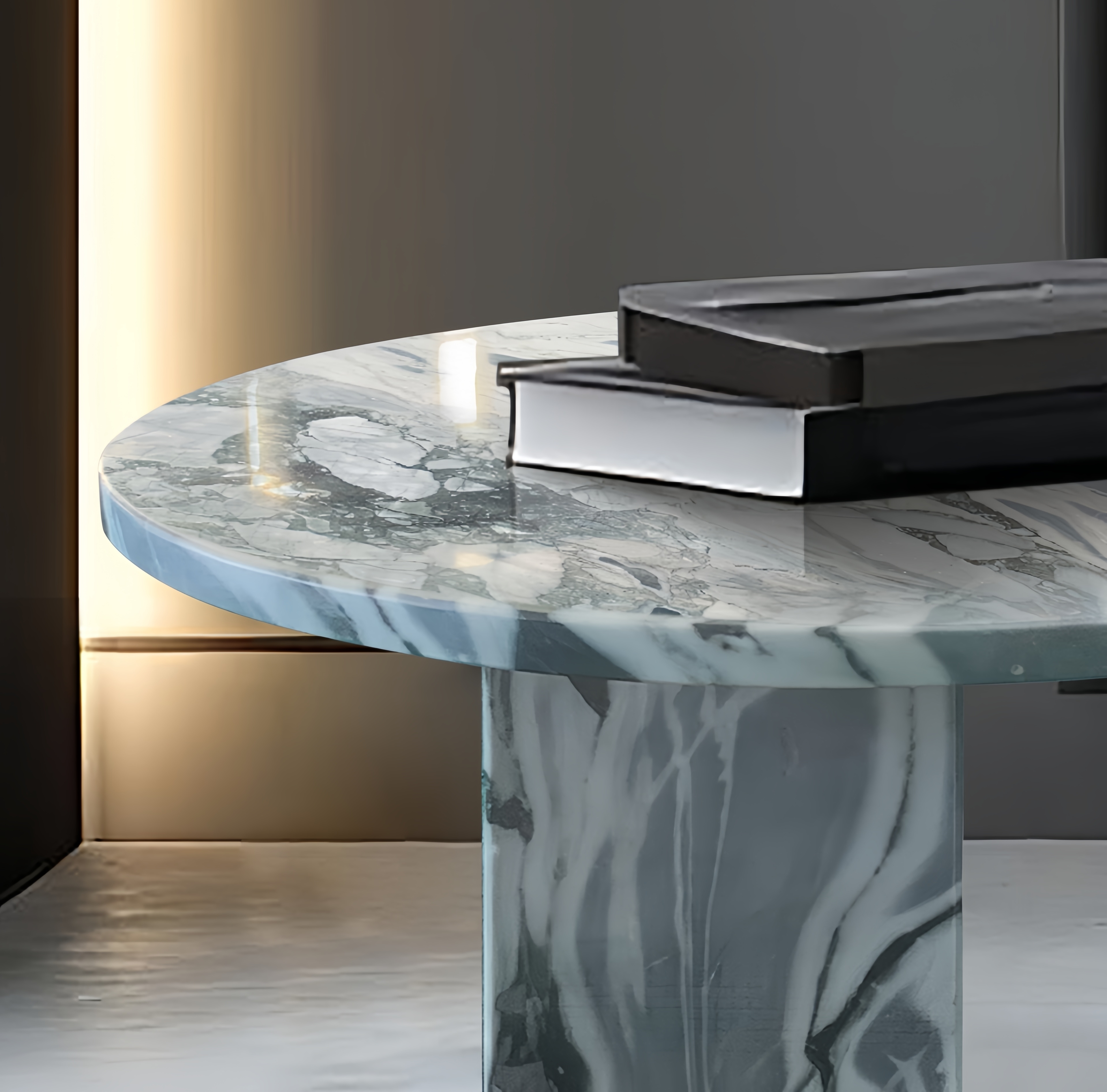 18-Inch Grey Blue natural marble coffee table