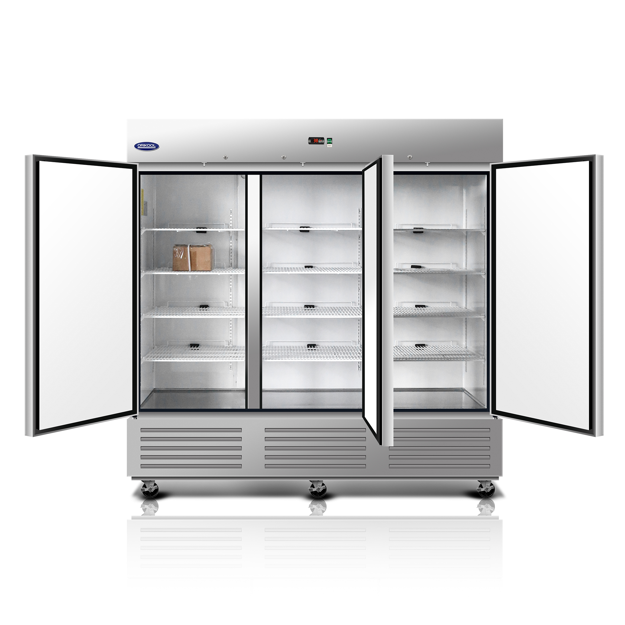 CR 72-cu ft Commercial Refrigerators 3 Stainless steel -Door Reach-In ( Sliver )