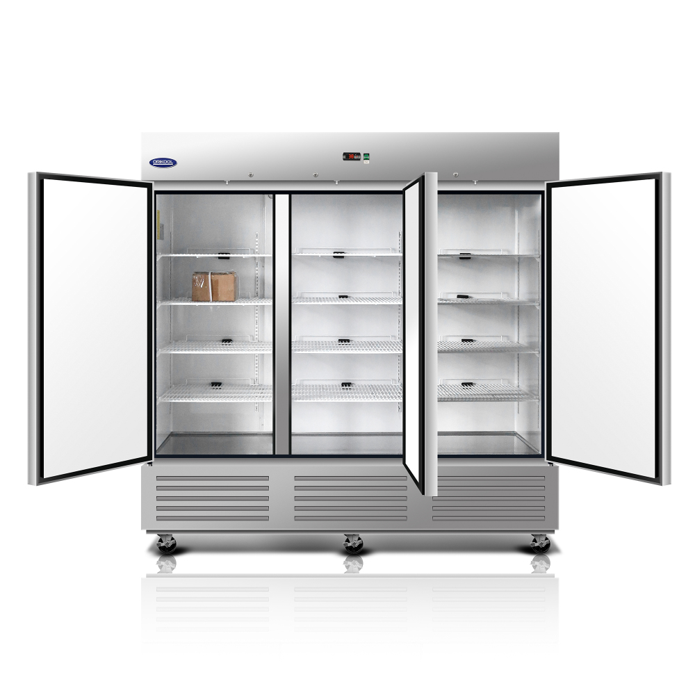 CR 72-cu ft Commercial Refrigerators 3 Stainless steel -Door Reach-In ( Sliver )