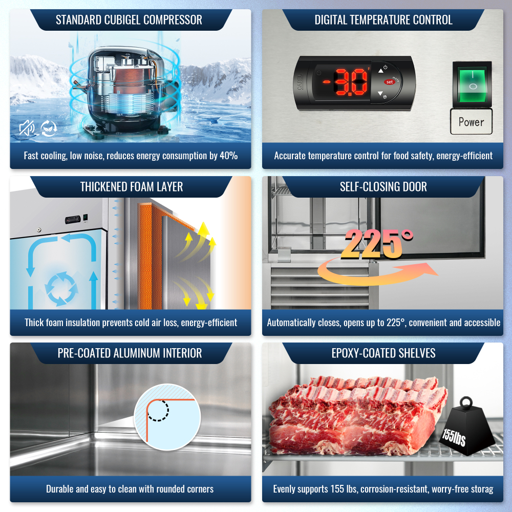 72-cu ft Upright Frost-free Commercial Freezer in Sliver