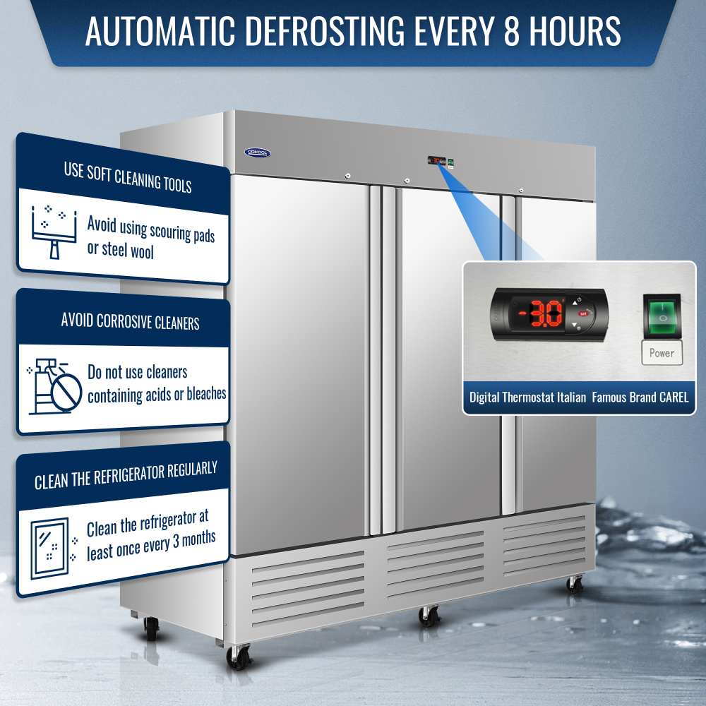 72-cu ft Upright Frost-free Commercial Freezer in Sliver