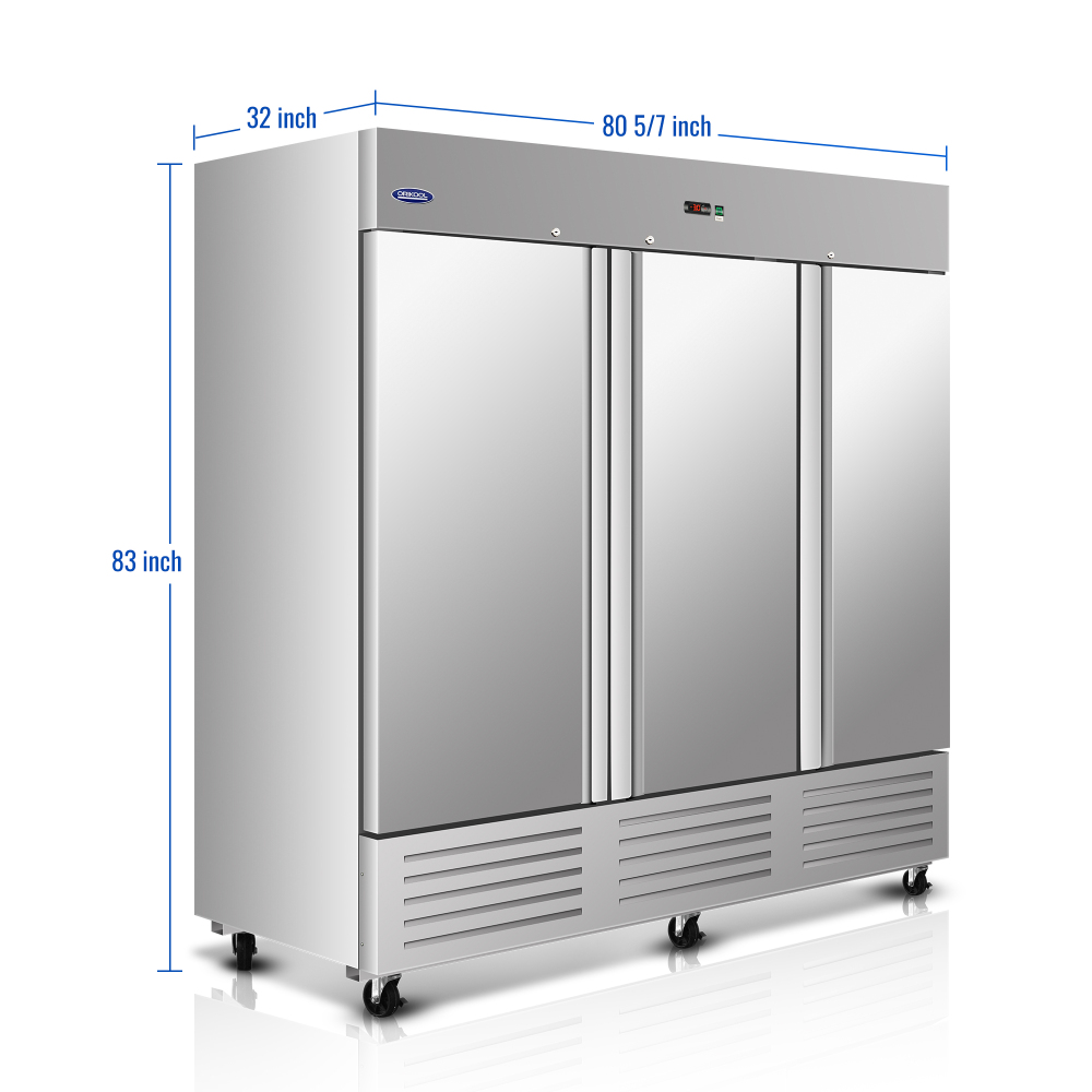 72-cu ft Upright Frost-free Commercial Freezer in Sliver