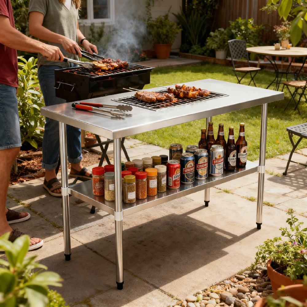 18" x 60" 18-Gauge Stainless Steel Commercial Work Table